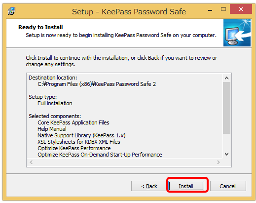 keepass password safe インストール6