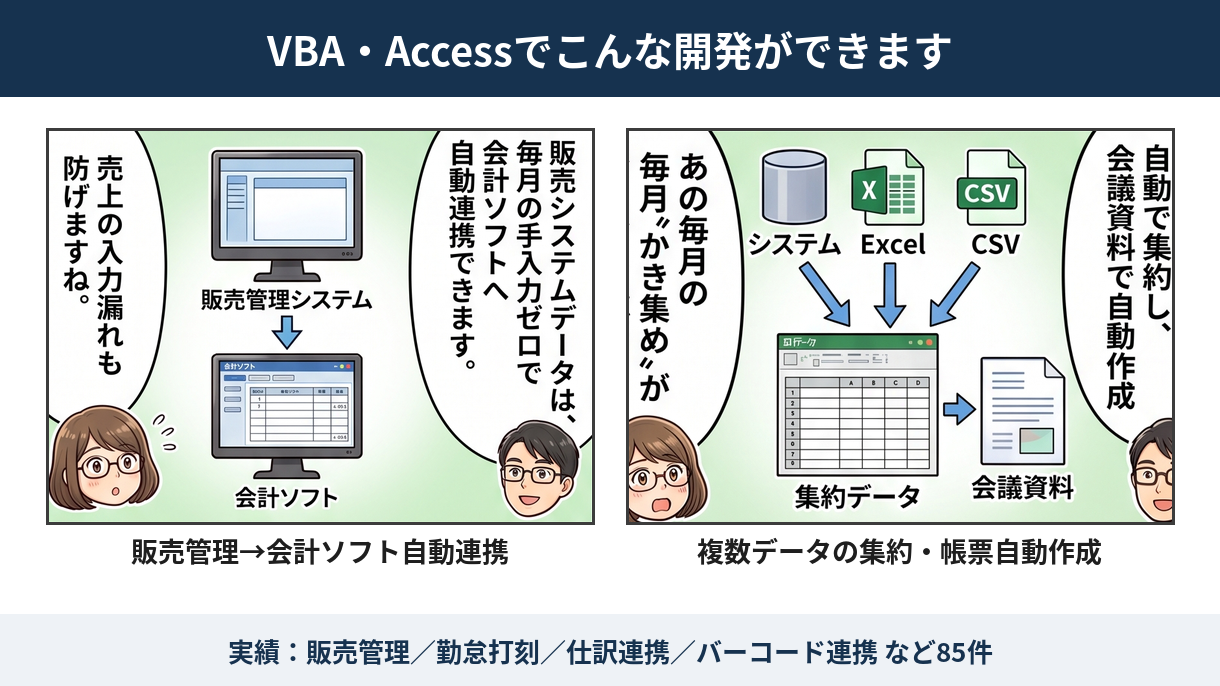 VBA・Accessツール開発でできることの例